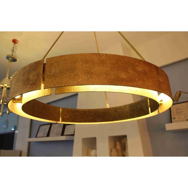 Chandelier à plafond de cristal en chrome poli