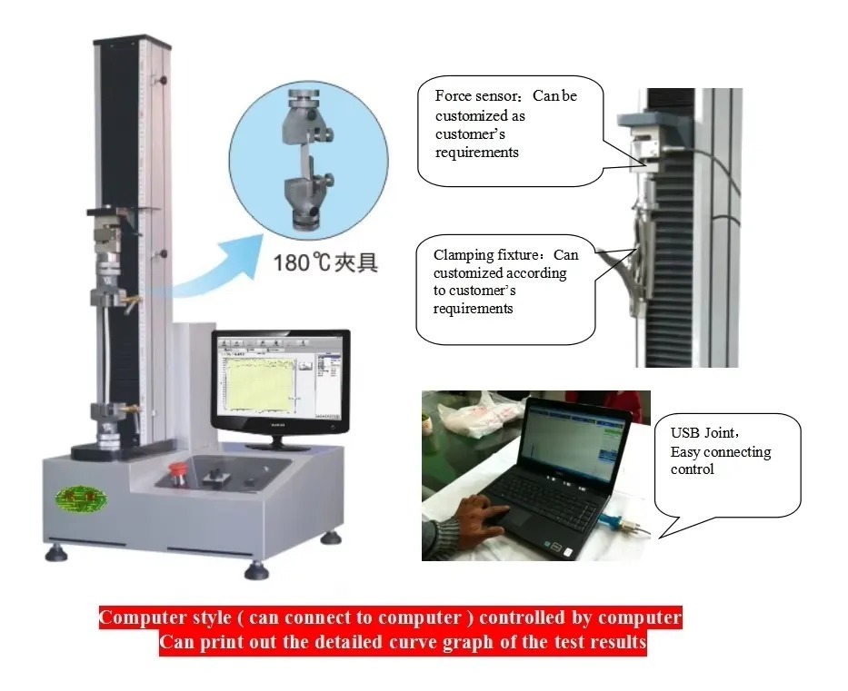 MY-128 Double Column Servo Universal Tensile Strength Testing Machine for Metal Rubber Plastic