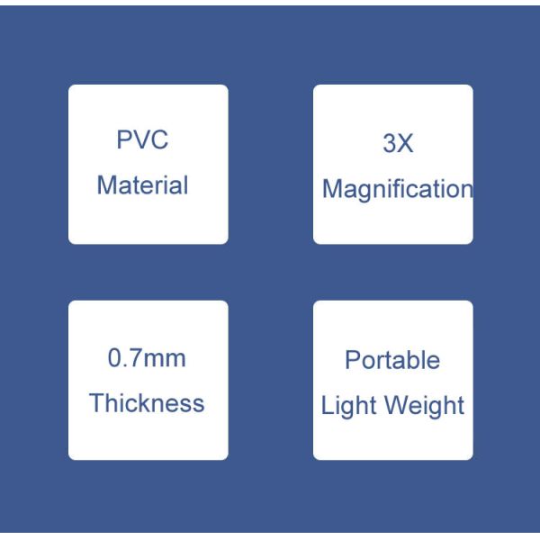 3X Large Size Full Page PVC Plastic Magnifying Sheet, A4 Full Page Handheld Reading Magnifier