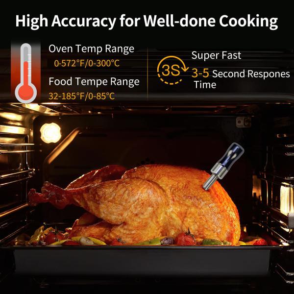 Digital Wireless Meat Thermometer Bluetooth Remote Tuya App Monitor Smart BBQ Thermometer Temperature Measuring Gadget