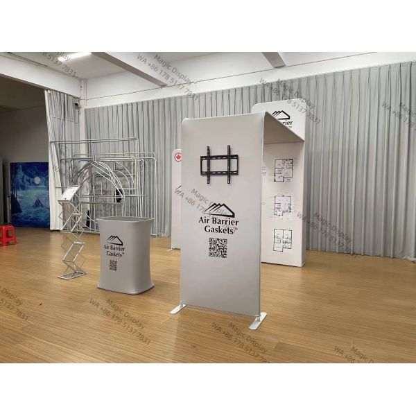 Custom 10x10ft Fast Build Portable Trade Show Booth Fabric Display Stand With Aluminum Pipe Frame