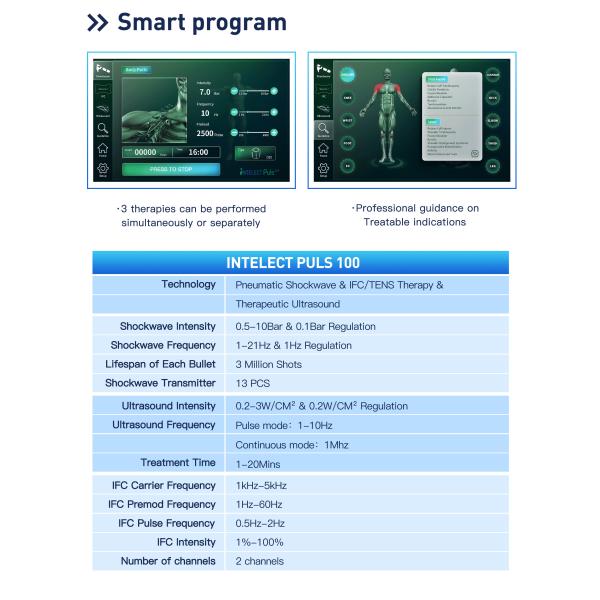 3 in 1 Shockwave Ultrasound Electrotherapy Physiotherapy Shockwave Therapy Machine