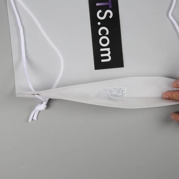 рюкзак Drawstring CPE 0.07mm белый замороженный для сумки хранения фитнеса удобной для плавания, фитнеса, йоги, вылазки