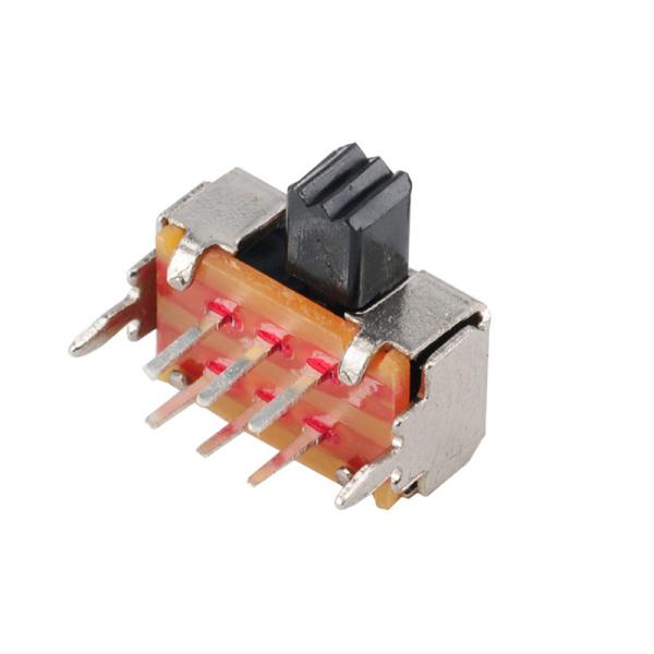 Slide Switch，2P2T Right Angle Sliding Switch,Horizontal  Interruptor On-Off Push Tact Switch, Circuit Toggle Switch,