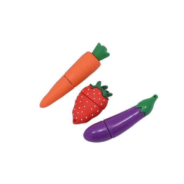 Перец мультфильма горячий/приносит плоды модельный милый подгонянный привод ручки PVC привода 8GB 16GB 32GB USB внезапный