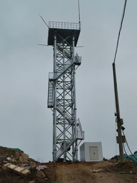 Steel Structure Tourist Tower Guard House Platform Observation Tower Angle Lattice Steel Watchtower