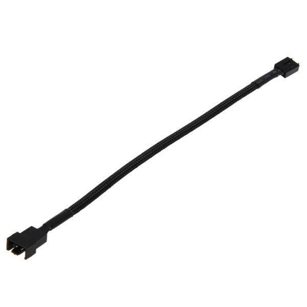 Fan female to Fan Female cable extension 60cm long Blac k colour.