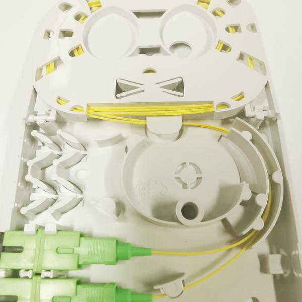 Стена 2 ABS коробки прекращения оптического волокна SC LC портов белых крытая установленная с кассетой