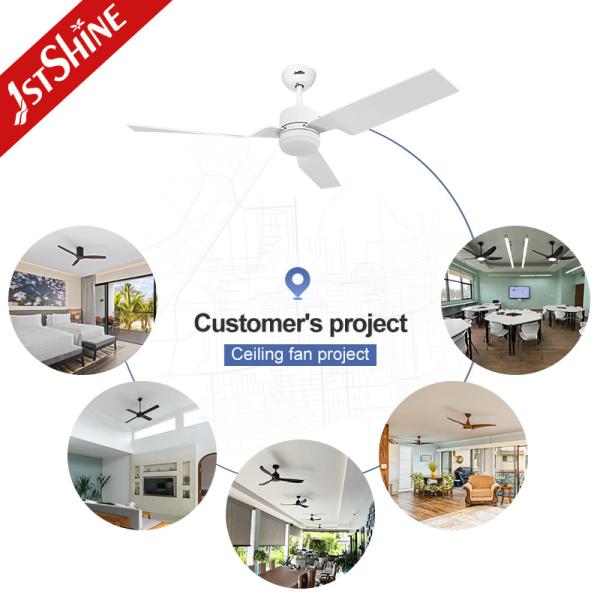 Ventilateur de plafond ABS de 52 pouces avec moteur à courant continu à LED