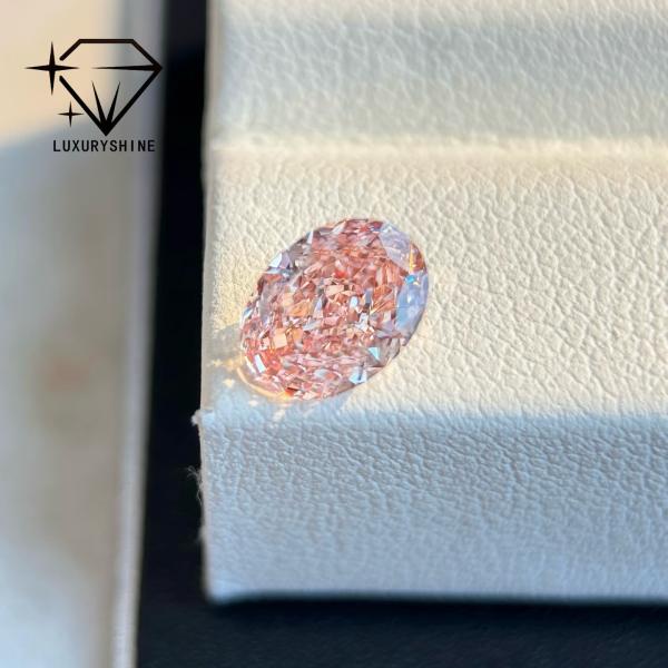 LuxuryShine 1-10CT Fancy pink Oval Lab Grown Diamond VVS-VS Loose Diamonds Customized jewelry with IGI Certificate﻿
