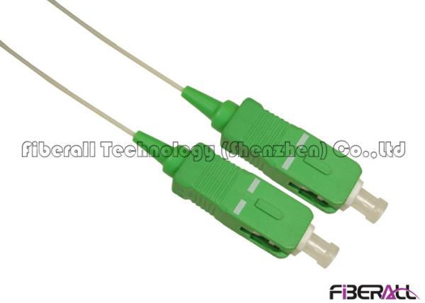 SC APC Fiber Optic Pigtail / Patch Cord With Green Connector 2.5mm Ceramic Ferrule