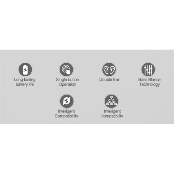 Black White Waterproof Bluetooth Earphones 55mAh TWS True Wireless Stereo Earbuds