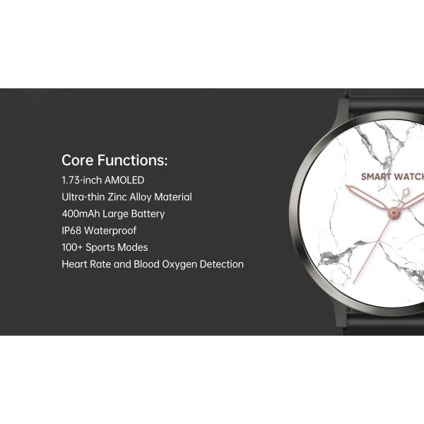 1.73 Inch Round Shape HD Screen Smart Watch IP68 BLE 5.4 Waterproof Fitness Watch