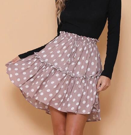Newest Design Women Polka Dot Mini Skirt