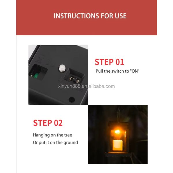 Solar Hanging Candle Lantern Waterproof Outdoor Umbrella Light Vintage Clip Lamp for Garden Teahouse Pathway Lawn Yard Lounge