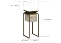 Potencia de salida de 12 V Casos de pantalla de vidrio personalizados Diseño 3D libre de color de bronce