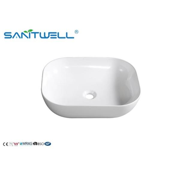 Белый керамический встречный дизайн таза мытья классический размер 400 * 500 * 140 Мм