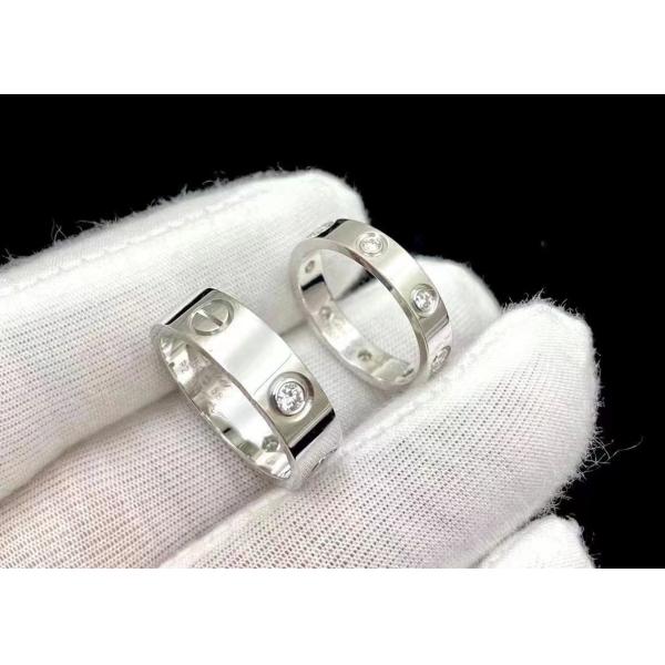 0.41ct 18K Solid Gold Jewellery Ring With Diamond 4mm-6mm Width