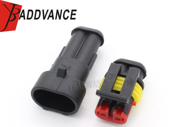 Cor preta de 2 conectores 282104-1 de Tyco ampère da maneira 282080-1 fêmea masculino