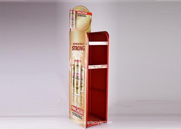 Large Advertising Storage Metal Beer Display Promotion Showcase Stand