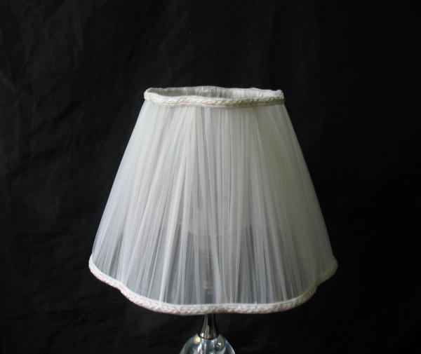 Customized Organza Pleated Fabric Bedside Lampshade For Girls