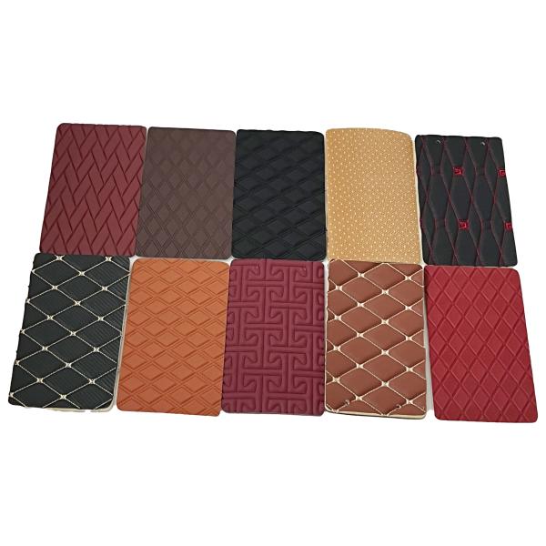 Car Interior Embroidery PVC Leather Anti Mildew Quilted Leather Fabric With XPE Sponge Foam