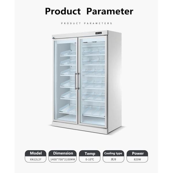 Arsenbo Antiwear Double Door Glass Fridge , Electric Supermarket Display Fridges