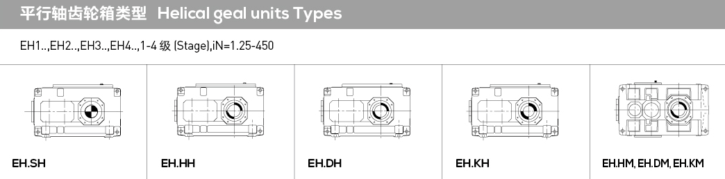 EH3HH Series High Torque Helical Bevel Gearbox with Cast Iron Housing and IEC Input Flange for Industrial Gear Drive