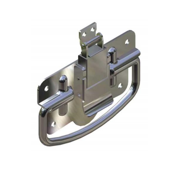 SS304 Heavy Duty Folding Stainless Steel Chest Handles Rustproof With Toggle Latch Lock