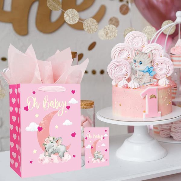 Заказ на заказ 300гм Доска из слоновой кости Розовый подарочный пакет для детской одежды