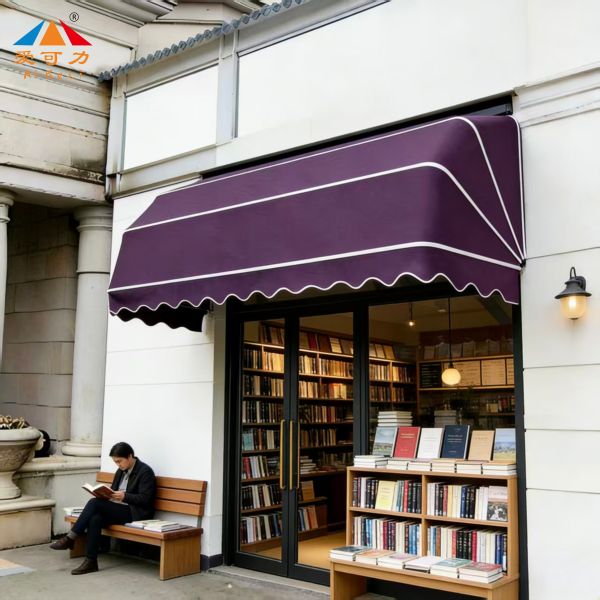 French-Style Modern Manual Aluminum Alloy Awning for Windowsills Balconies Trapezoidal Canopy Extendable Folding Telescopic