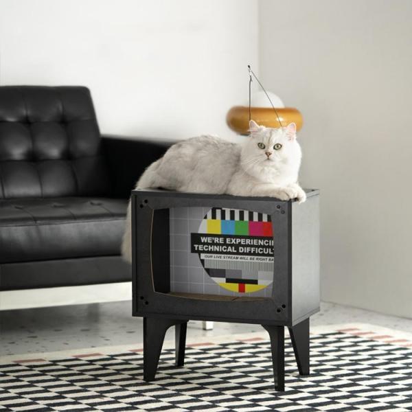 Mobília de madeira Cat Bed Furniture Cushioned moderna luxuosa do animal de estimação do CARBURADOR