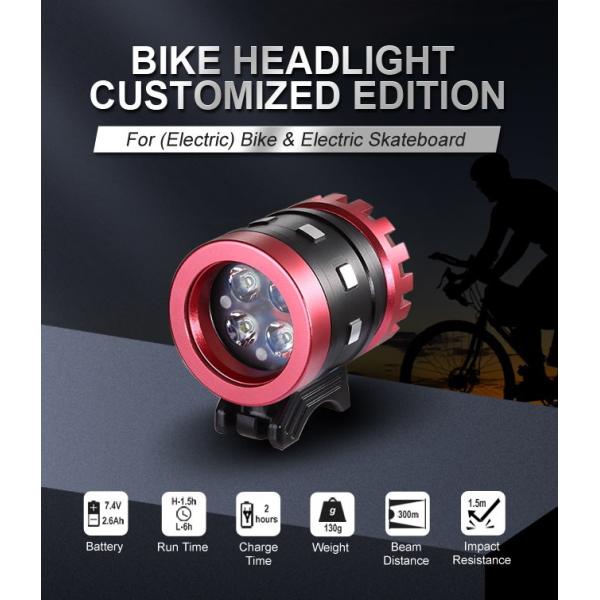 Алюминиевый перезаряжаемые люмен IP65 электрофонаря 2000 СИД велосипеда водоустойчивый