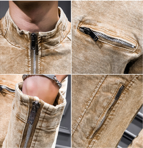 Men's Fashion wholesales 100% cotton stone washed classical jacket/retro jacket