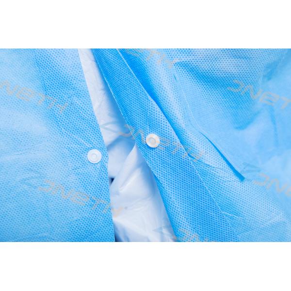 Visitor Blue Non Woven SMS 35g Disposable Lab Coat