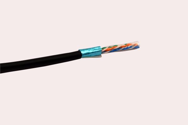 Shielded CMX Cat6 Burial Cable 23 AWG High Performance For Network Cabling