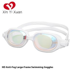 Anti-Fog Waterproof Adult Swim Goggles, All PC Frame & PC Lens with Soft
