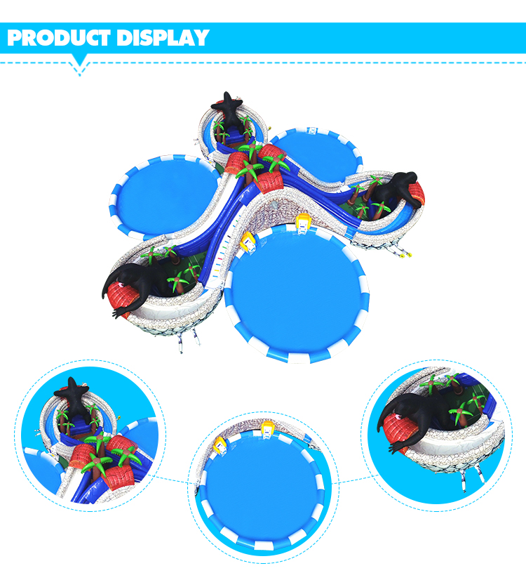 Customize Adults Commercial Outdoor Water Park Inflatable 35x35x8.7m PVC Summer Equipment Tonghuan TH-WP-001 Environmental