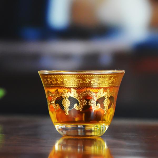 Этикета золота верхнего сегмента роскошная украсила стекла Tumbler выпивая