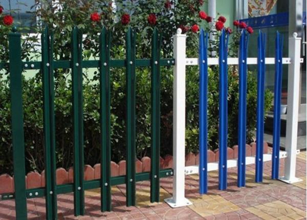Decorative Galvanised Steel Palisade Fencing For Residential Sites / Garden Road