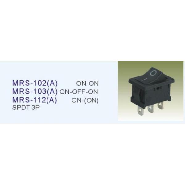 MRS-102(A) / MRS-103(A) / MRS-112(A) SPDT 3P Black Miniature Electrical Switches 3 Amp 125 Volt CE ROHS Certification