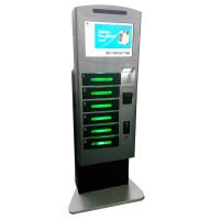 Computer Operated Fast Cell Phone Charging Stations Coin / Bill / Card Payment