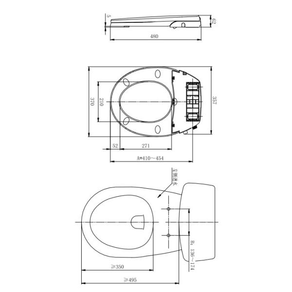 Dual Nozzle Non Electric Bidet Cold Water Washing Fuction PP Plastic Material