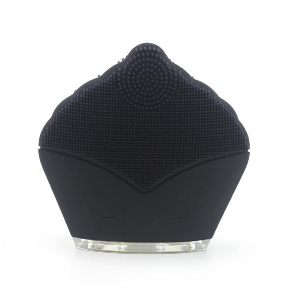 Battery Rechargeable Silicone Electric Facial Cleanser , Sonic Face Massager
