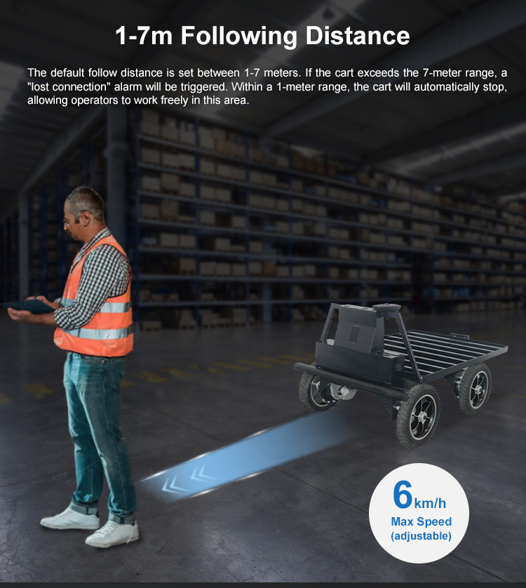 Foxtechrobot Folo 4WD 200KG Industrial Robot Automatic Human Following Cart for Heavy Loads