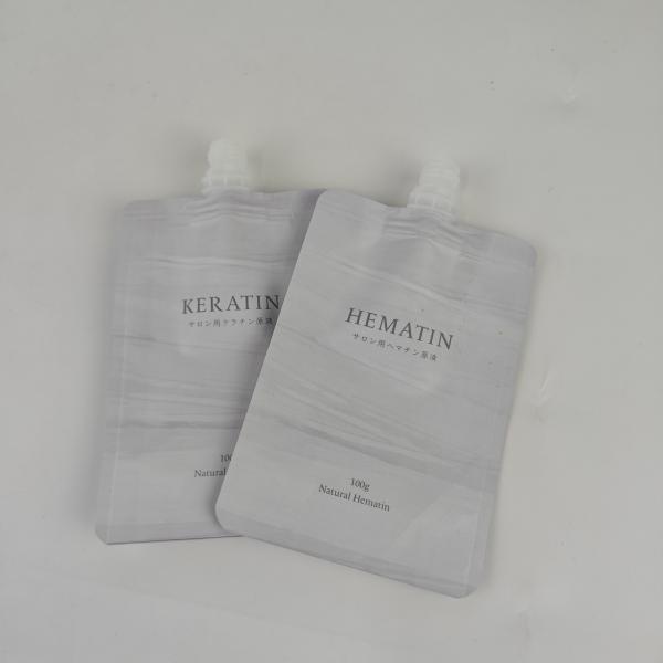 Customized Wholesale 100g  Heat Seal Skin Care Cosmetic Plastic Packaging Bag  Spout Pouch with Round Corner