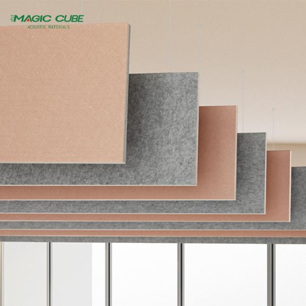 Polyester Fiber PET Hanging Acoustic Baffles Modern Design Artistic Ceilings