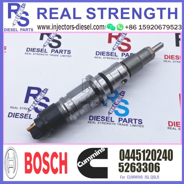 Injecteur de carburant commun 5263306 de rail de moteur diesel de haute performance 0445120240