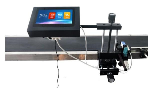 Not Blocked Date Coding Equipment , Automatic Inkjet Batch Coding Machine With Conveyor