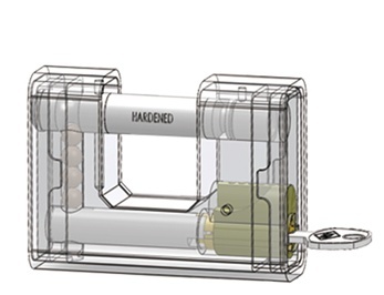 Rarlux High Security Solid Stainless Steel Necklace Padlock Anti-theft Rectangular Padlock 85/95/105mm